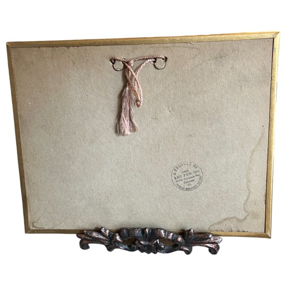 Vtg 1930s PRECIOUS MOTHER Poem Print Art Gold Frame Mother's Day Hanger 9" x 7" - Picture 14 of 16